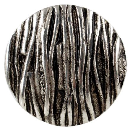Round Bark Shape Antique Silver Aluminium Dresser Knob